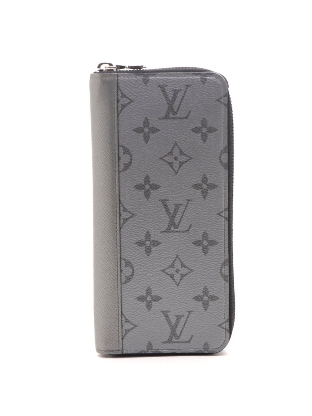Louis Vuitton Zippy Wallet Vertical Taigarama Silver